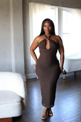Gold Standard – Halter Midi Dress