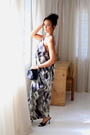 Smoke Signal – Tie Dye Halter Midi Dress