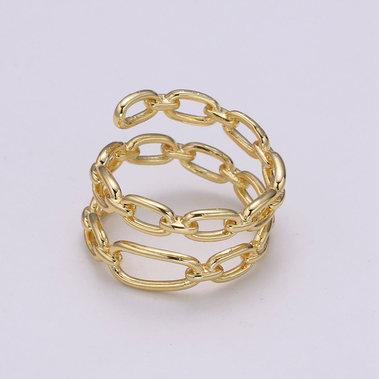 Linked Up – Gold Chain Ring