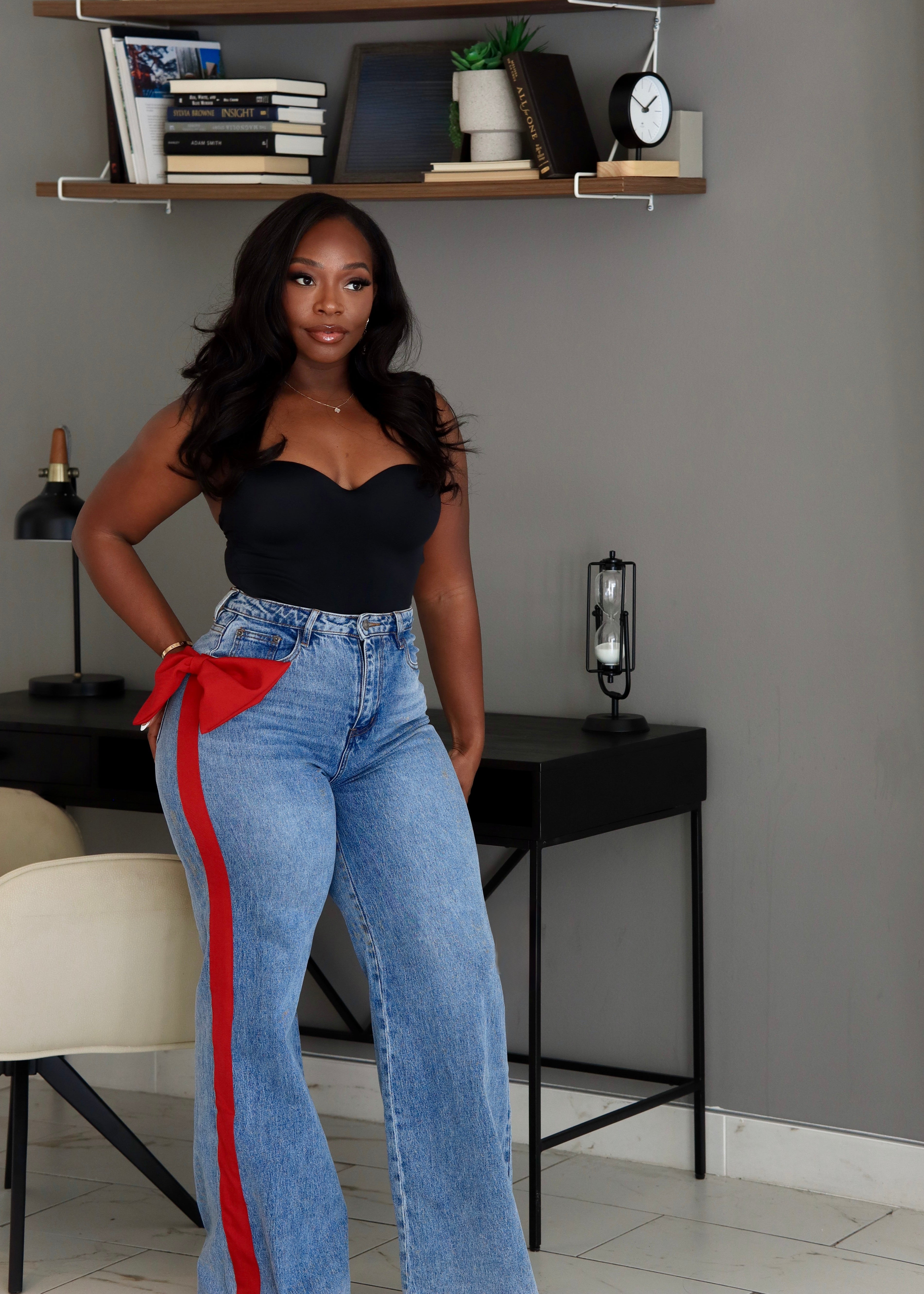 The Cutest Bow – Straight Leg Jeans