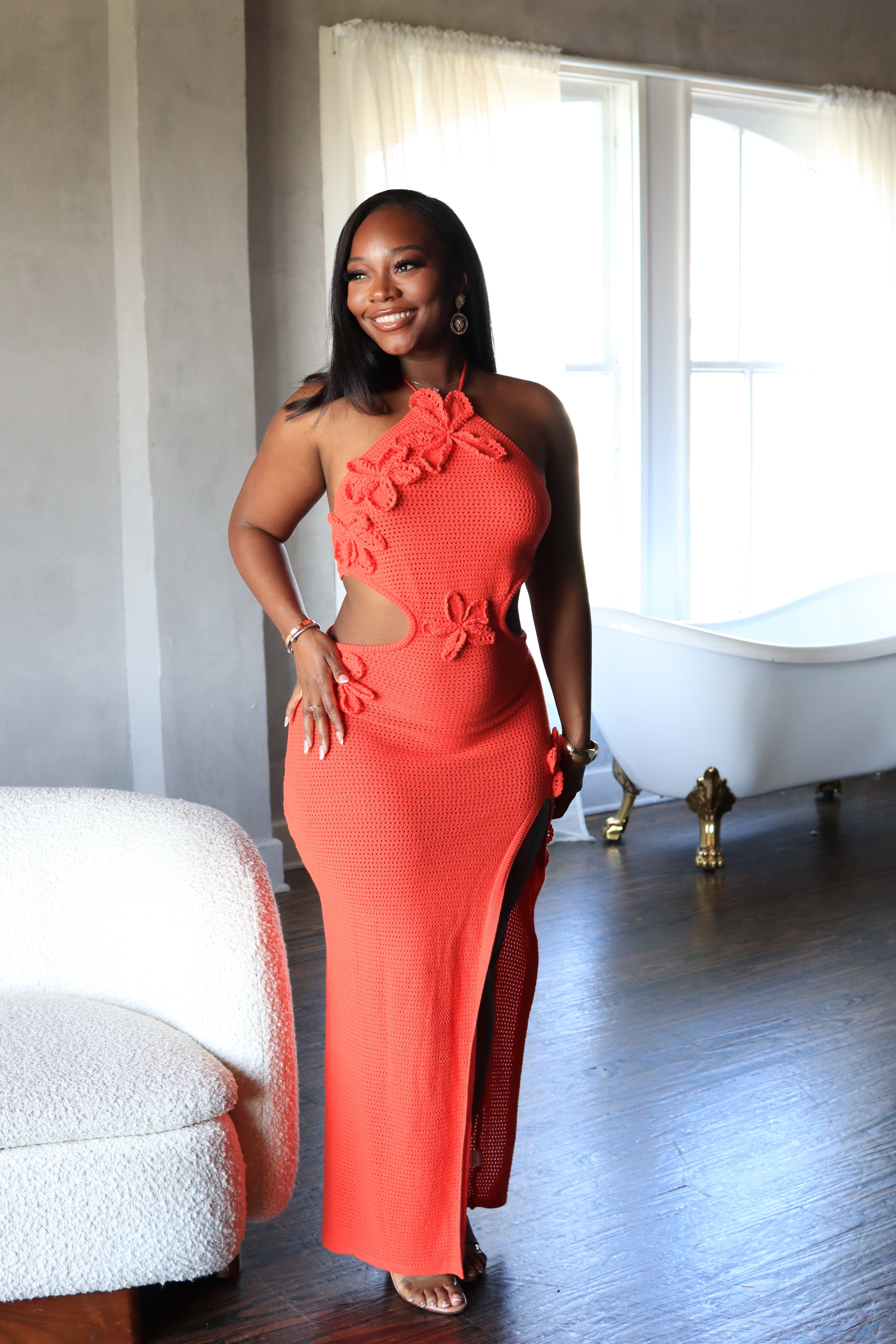 Flower Market – Crochet Floral Maxi Dress