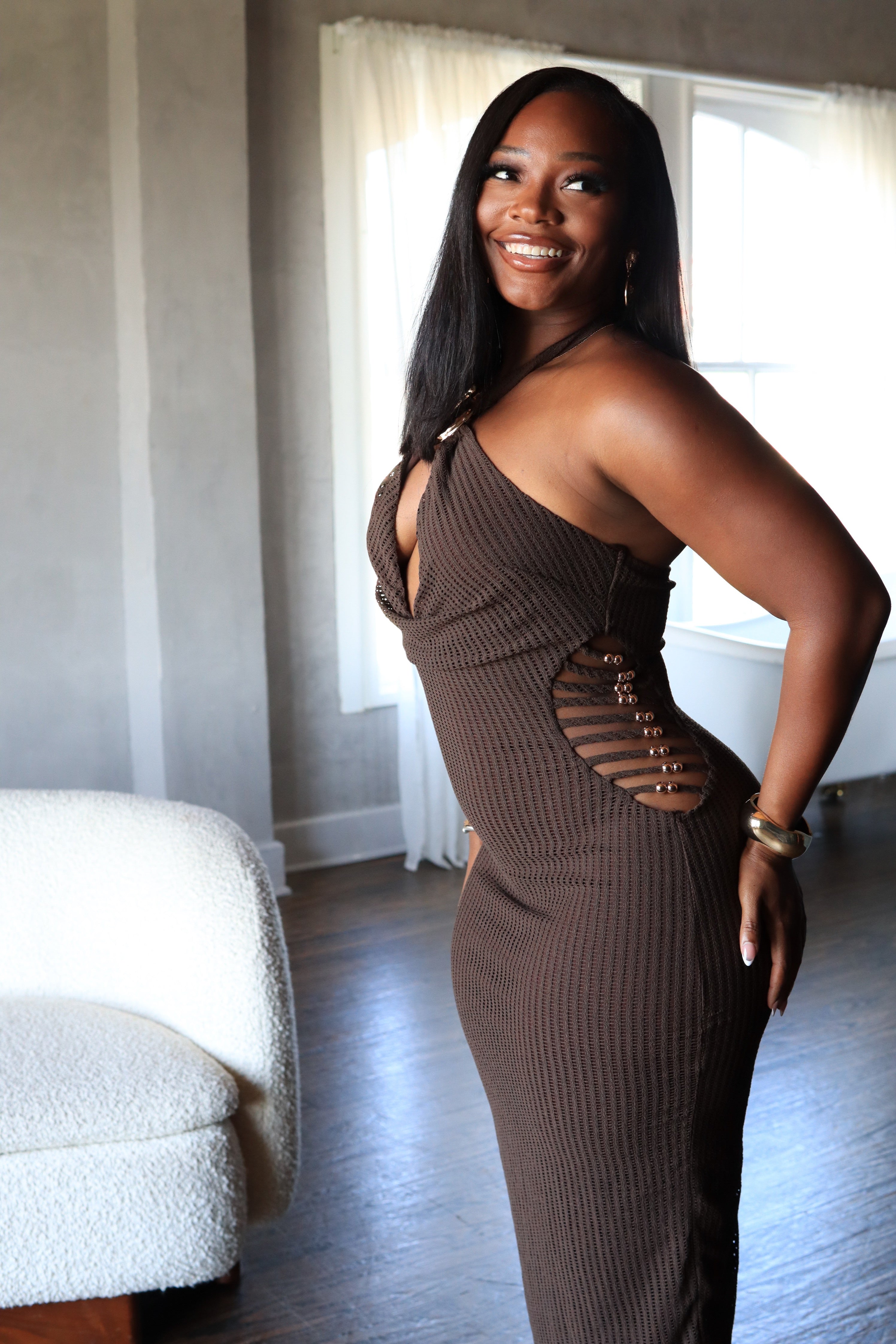 Gold Standard – Halter Midi Dress