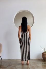 Portofino Dress – Striped Crochet Maxi