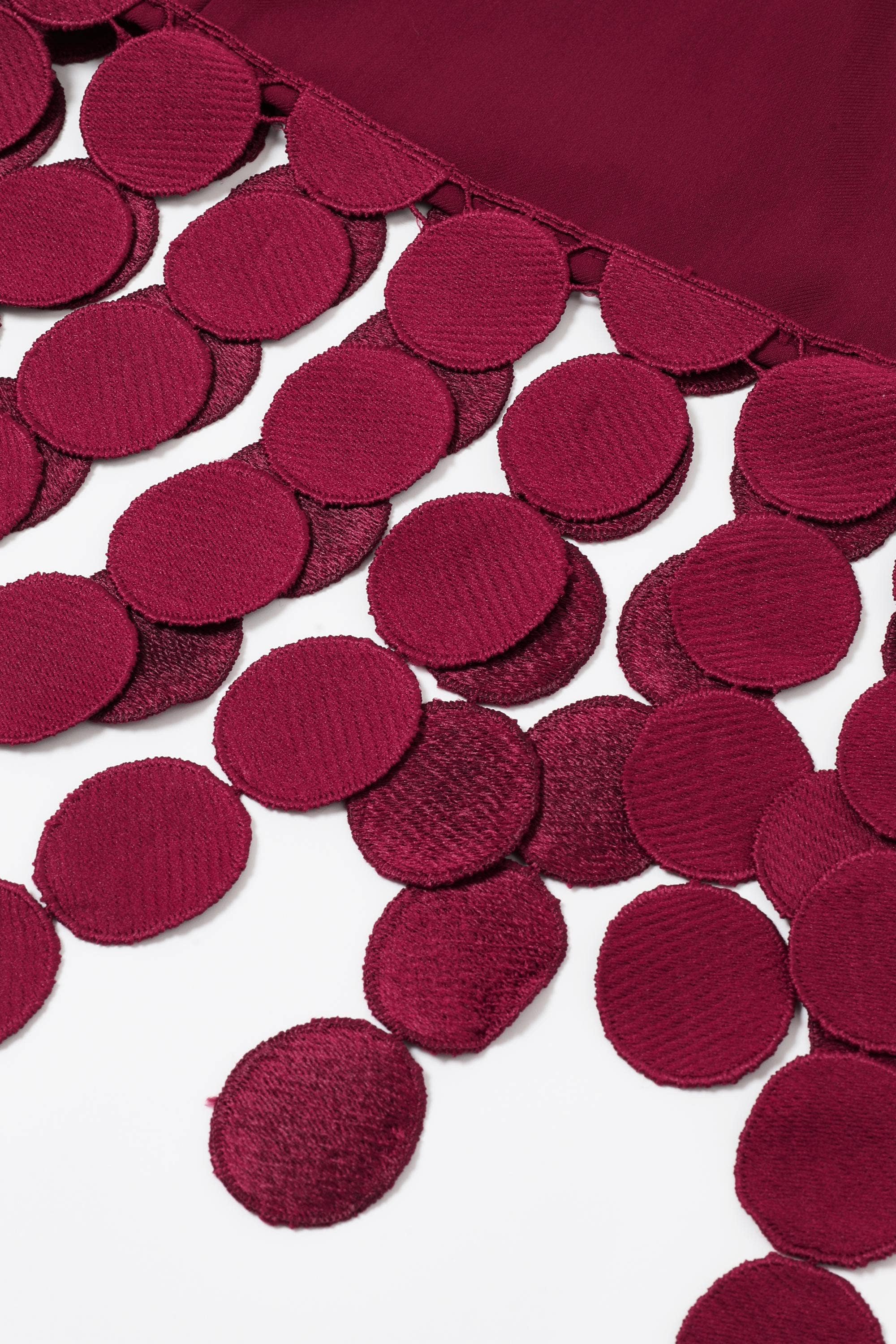 Merlot Chic – Textured Statement Top