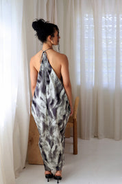 Smoke Signal – Tie Dye Halter Midi Dress