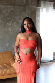 Athena Set – Ribbed Midi Skirt Set
