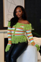 Girly Pop – Off Shoulder Textured Knit