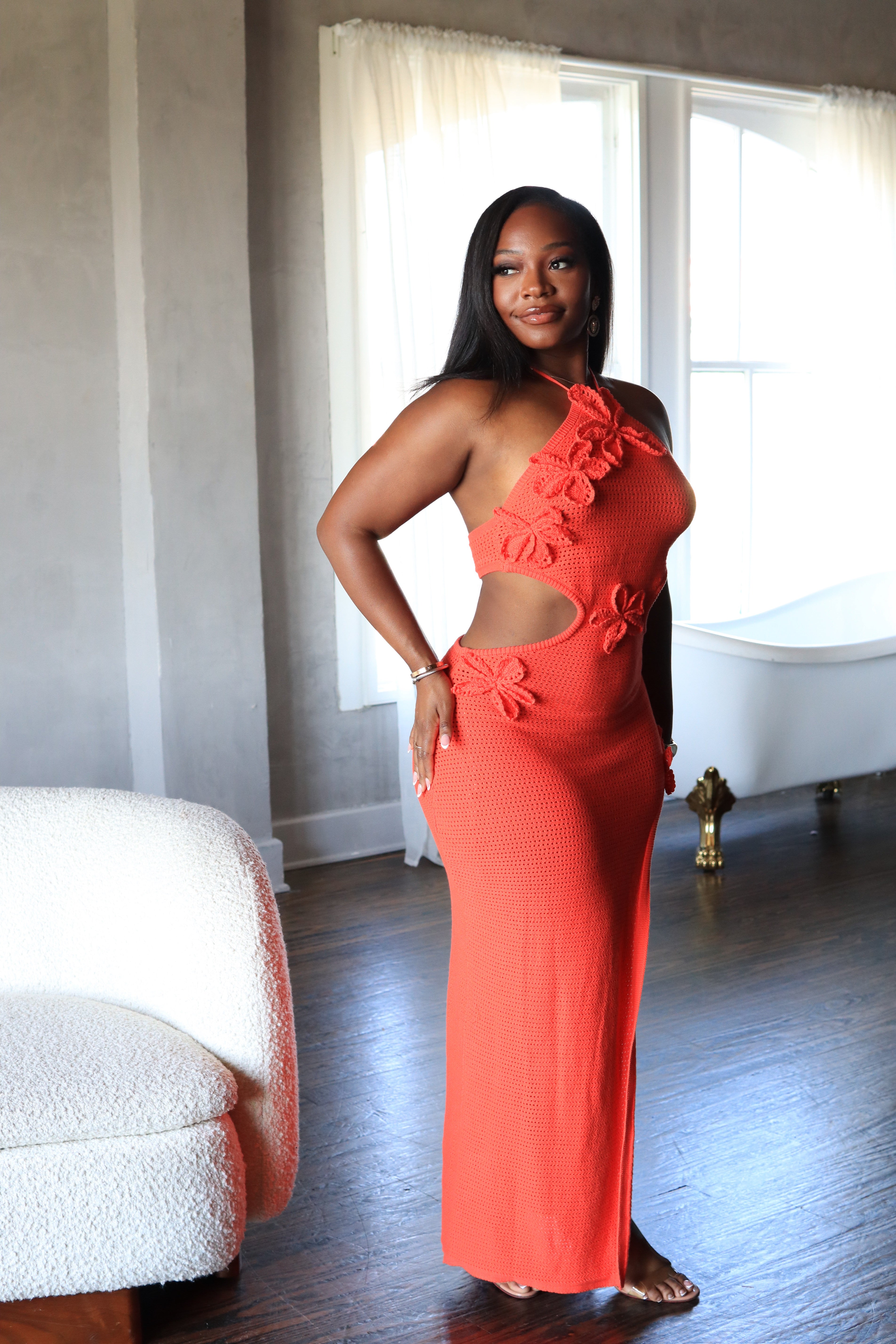 Flower Market – Crochet Floral Maxi Dress