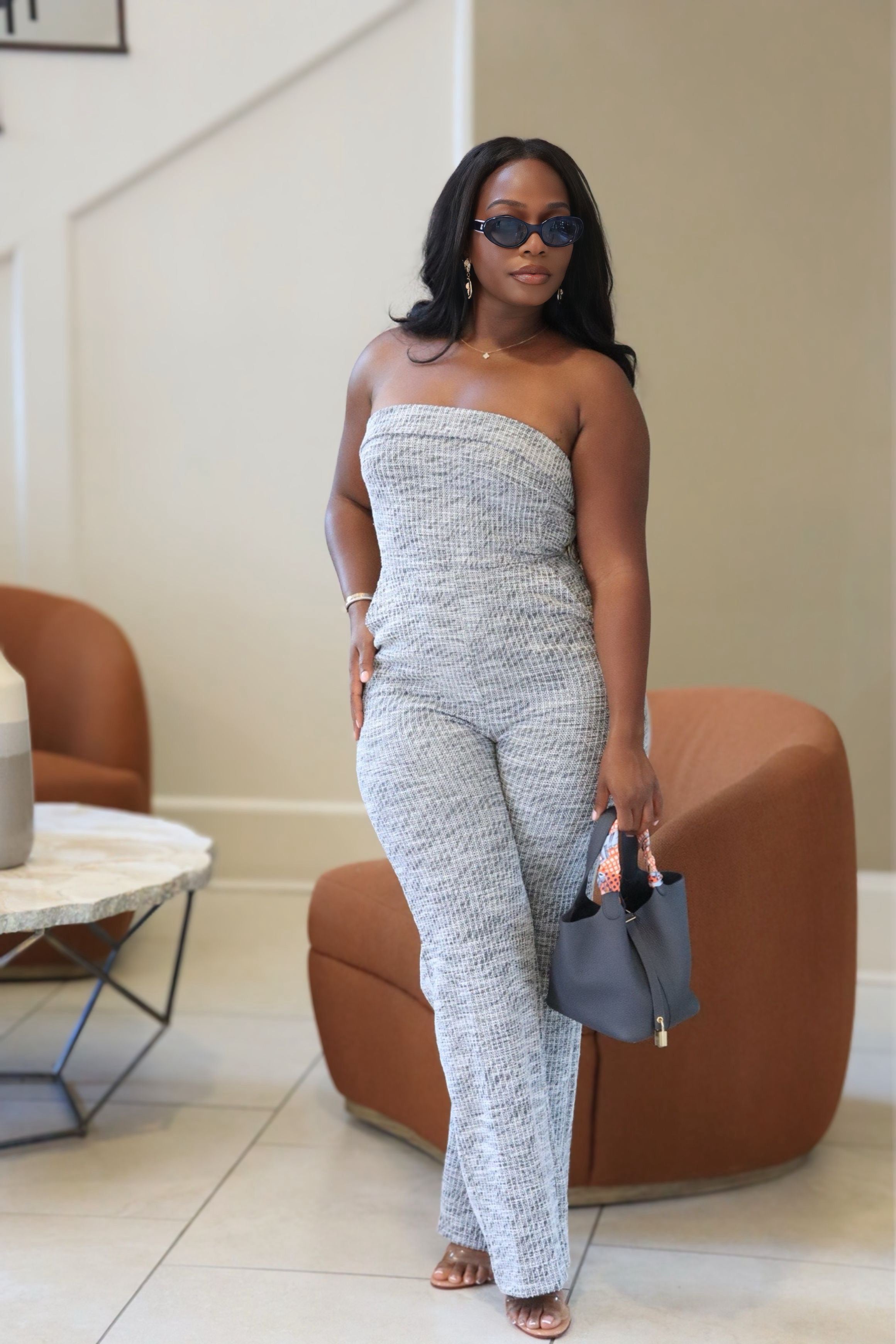 Check Mate – Tweed Jumpsuit
