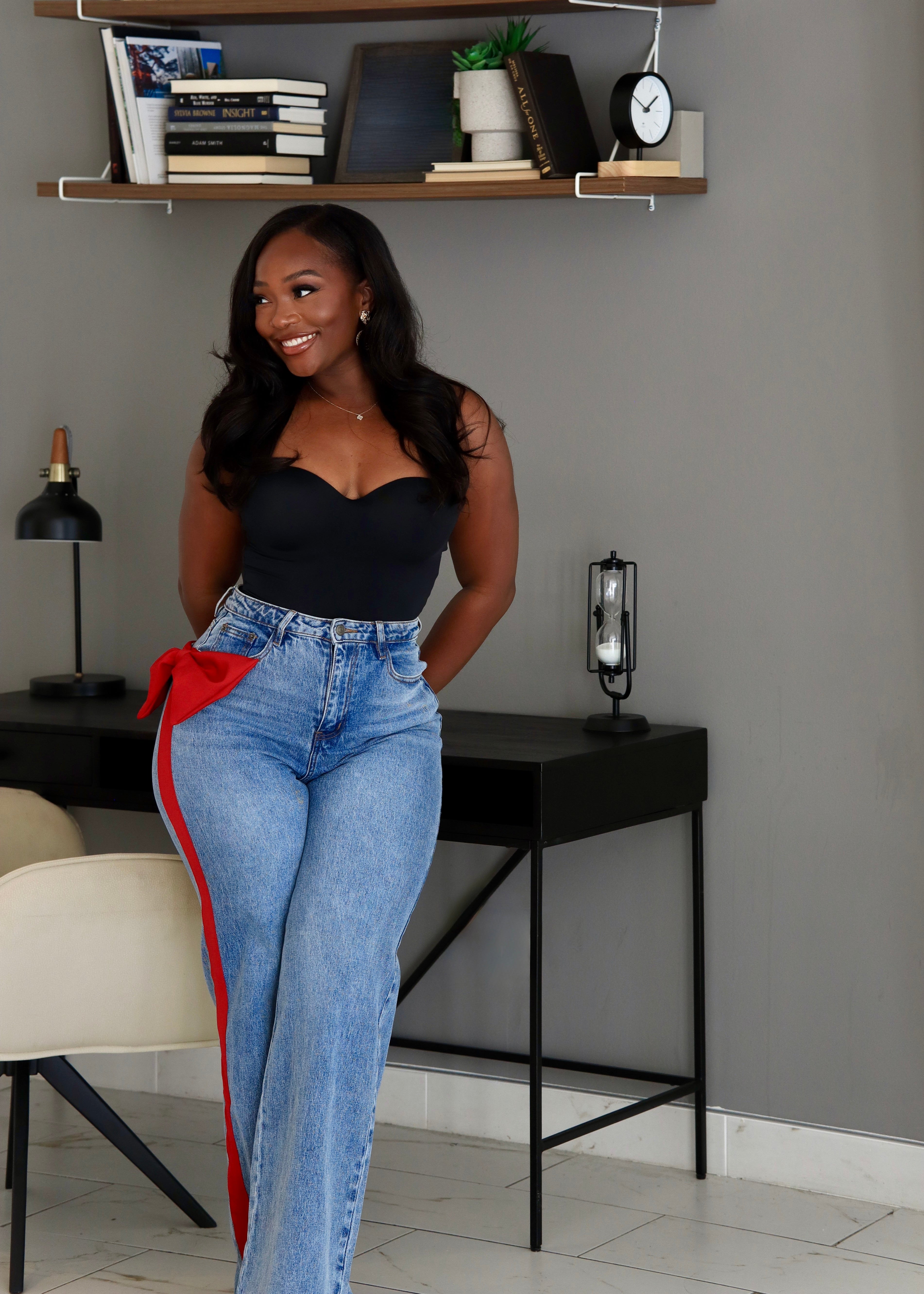 The Cutest Bow – Straight Leg Jeans