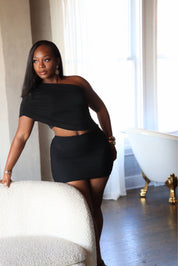 Sloane Dress – One Shoulder Cutout Mini Dress