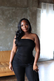 Twisted Fate – Strapless Knot Romper
