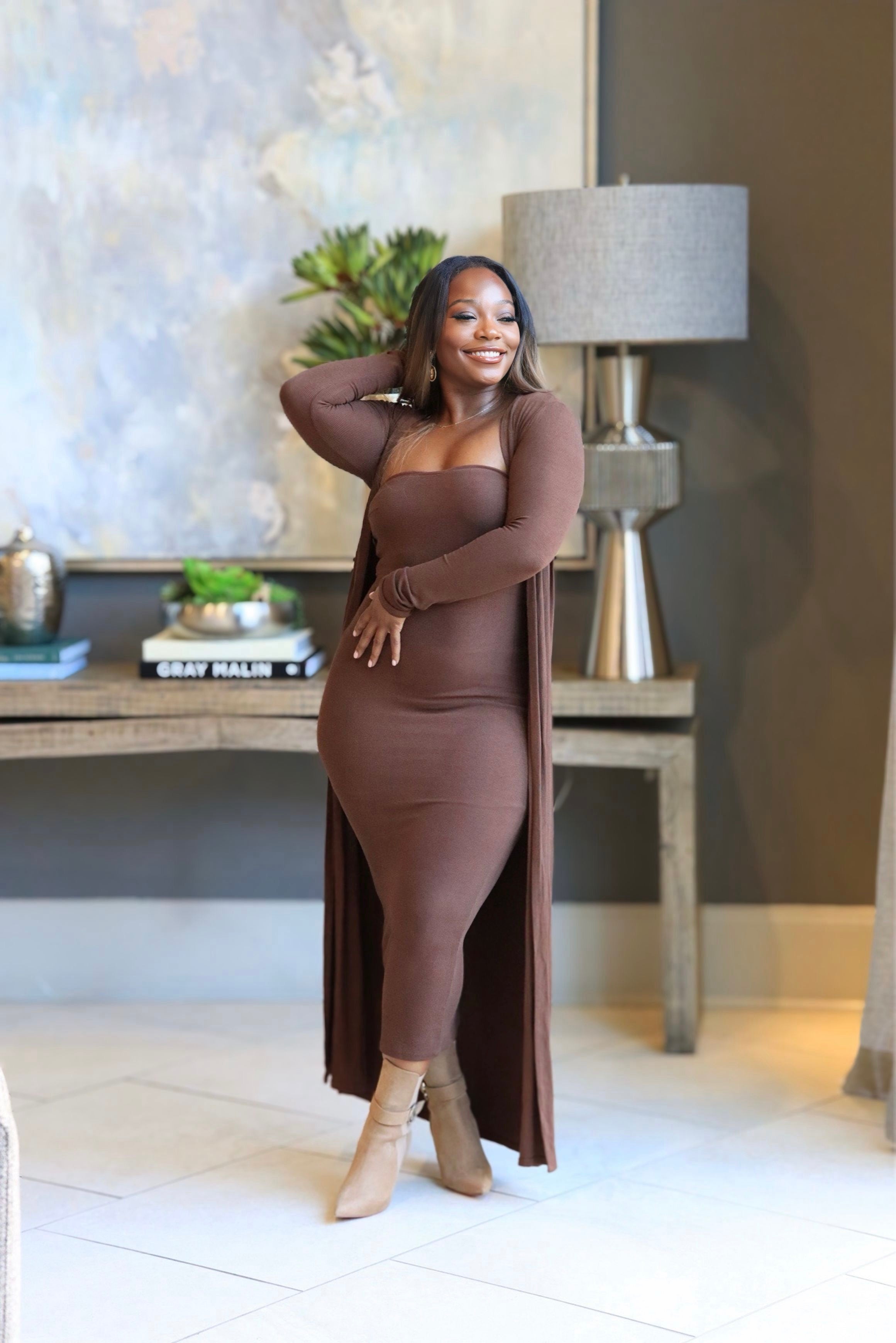 Adore You – Strapless Maxi Dress Set