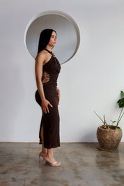 Gold Standard – Halter Midi Dress