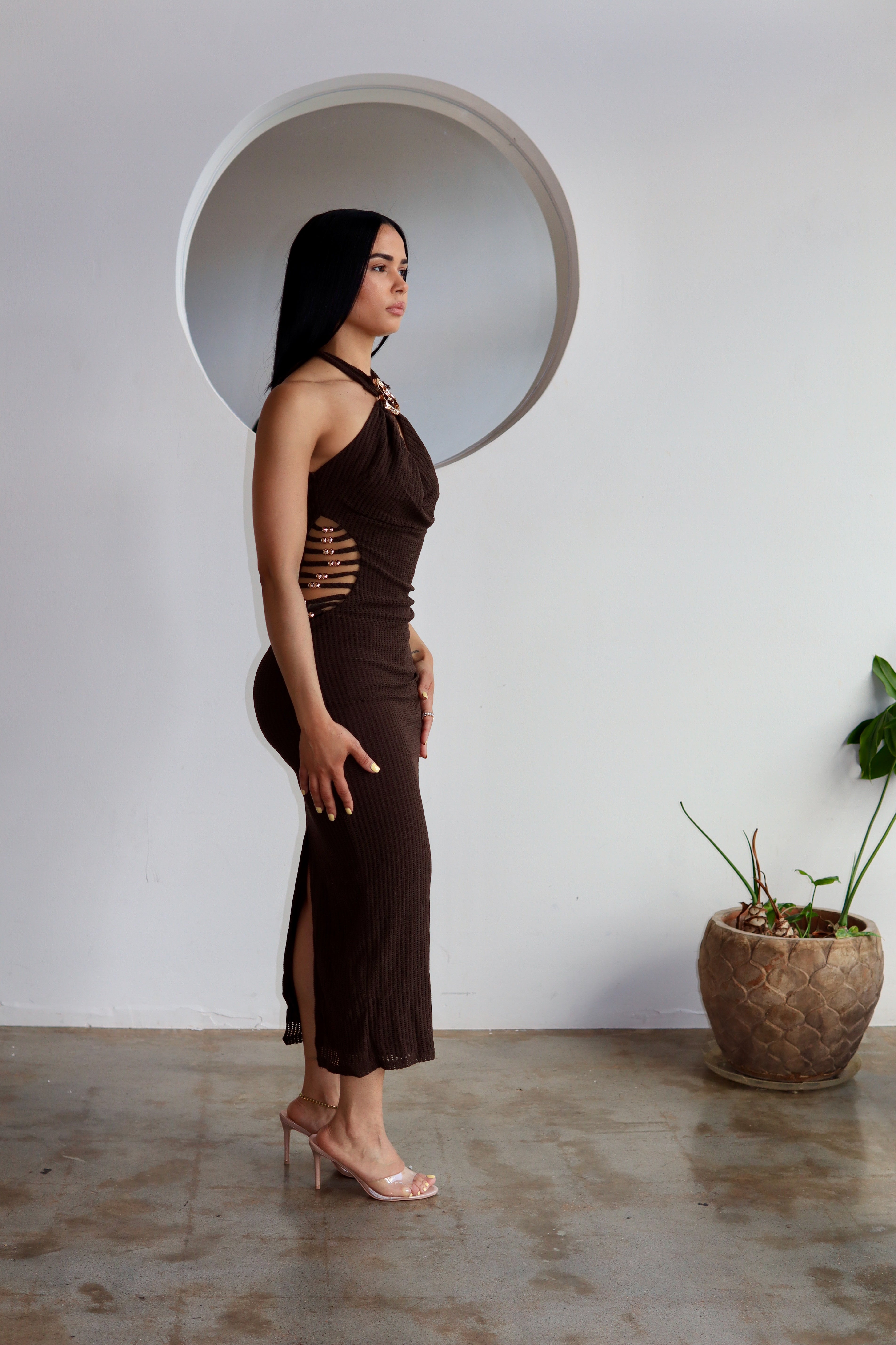 Gold Standard – Halter Midi Dress
