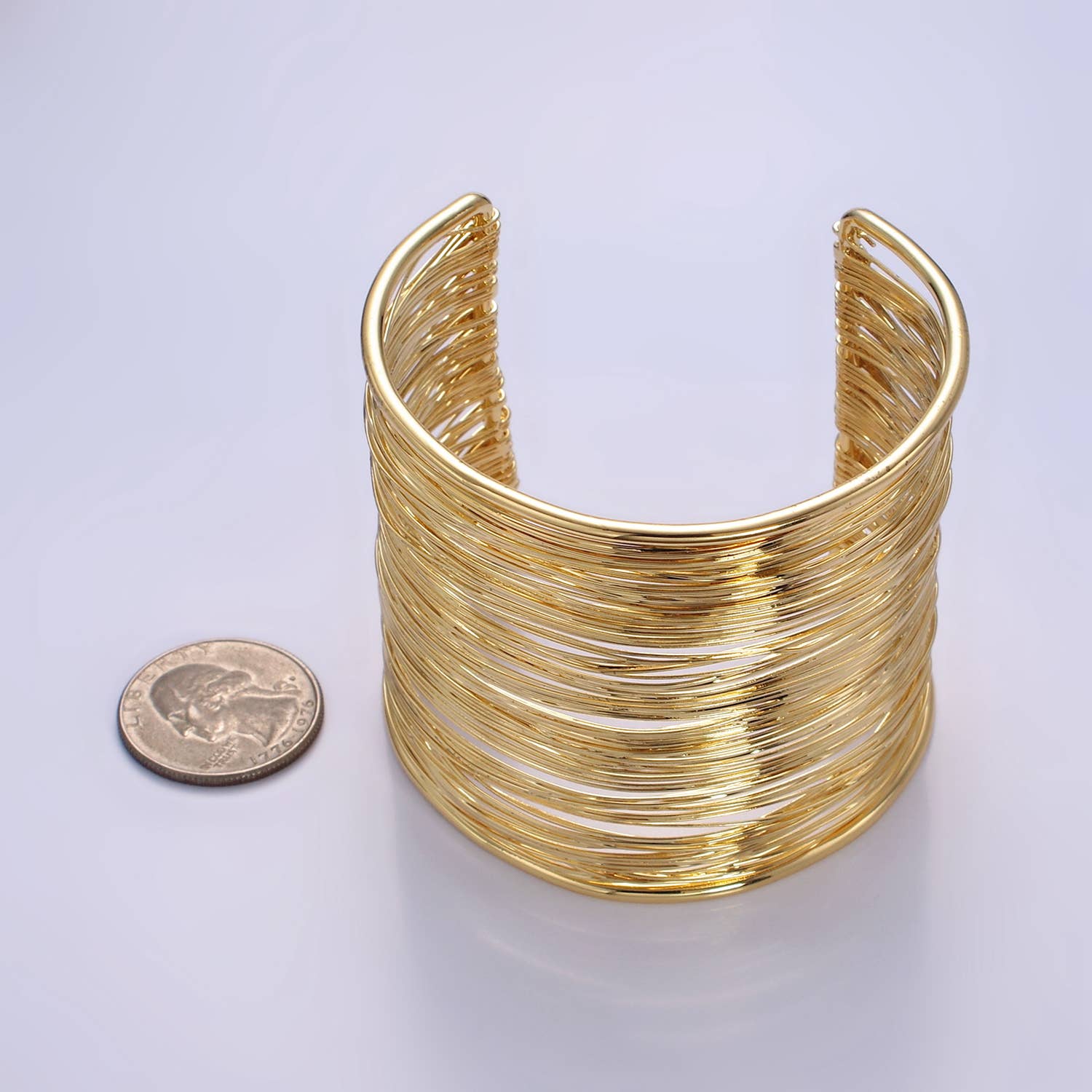 Armored – Gold Multi-Wire Cuff Bracelet