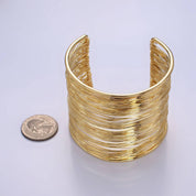 Armored – Gold Multi-Wire Cuff Bracelet