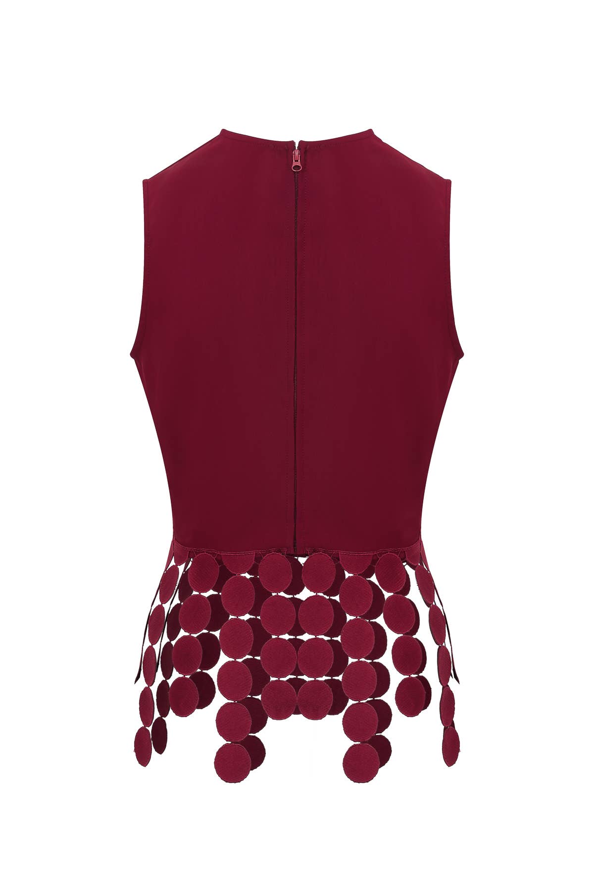 Merlot Chic – Textured Statement Top