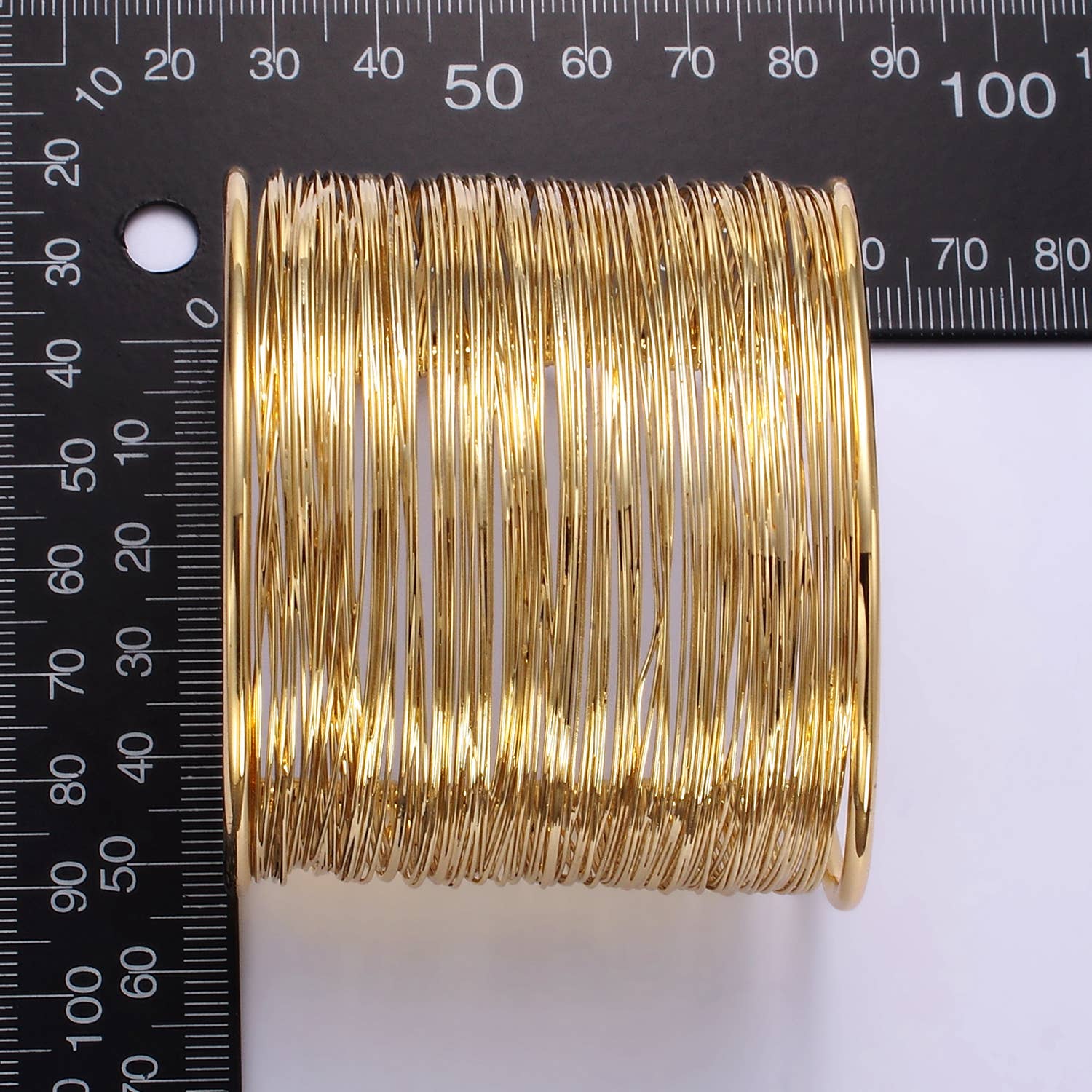 Armored – Gold Multi-Wire Cuff Bracelet