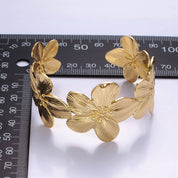 Soleil Cuff – Gold Flower Bracelet