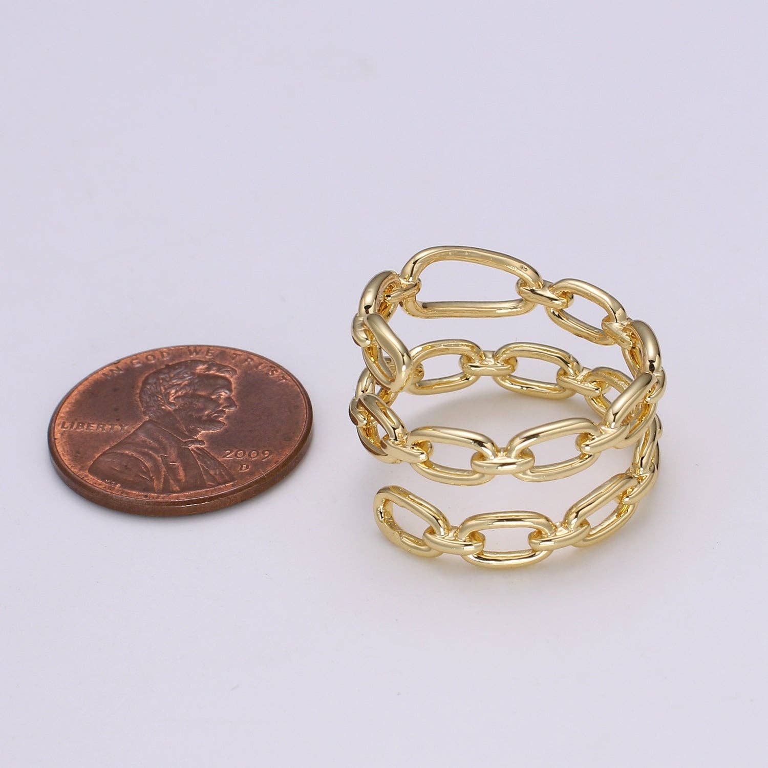 Linked Up – Gold Chain Ring
