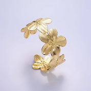 Soleil Cuff – Gold Flower Bracelet