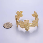 Soleil Cuff – Gold Flower Bracelet